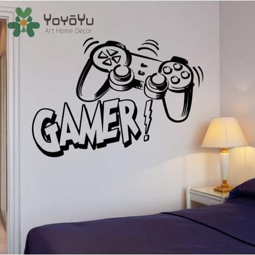 Wall Decal Video Games BoysGamer Gaming Joysticks Home Decor Mural Art Vinyl Teen Boys Bedroom Decor Wall Sticker NY-92