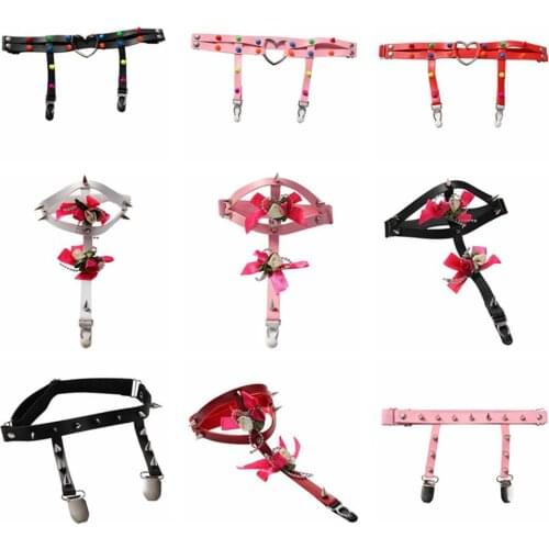 Thigh Bands Garters Stocking Belt Accessories Leather Harness Underwear Sexy Harajuku Body Bondage Adjust Waist Suspenders Punk