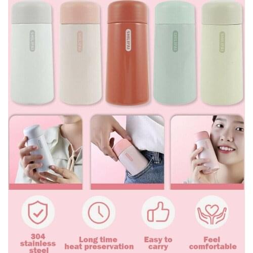 Portable Insulated Coffee Mug Cups Travel Mini Pocket Thermal Mug Stainless Steel Flask Leakproof Vacuum Drinkware
