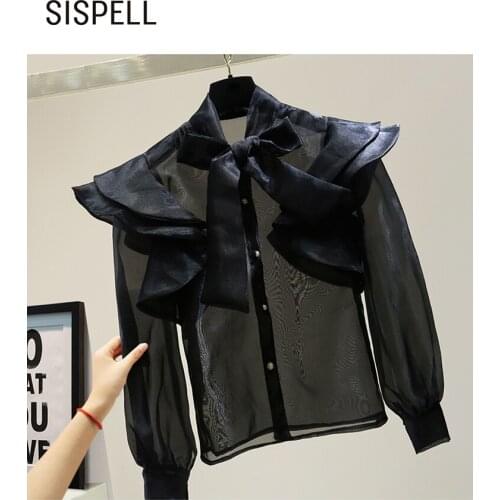 Белые блузки SISPELL China At AliExpress