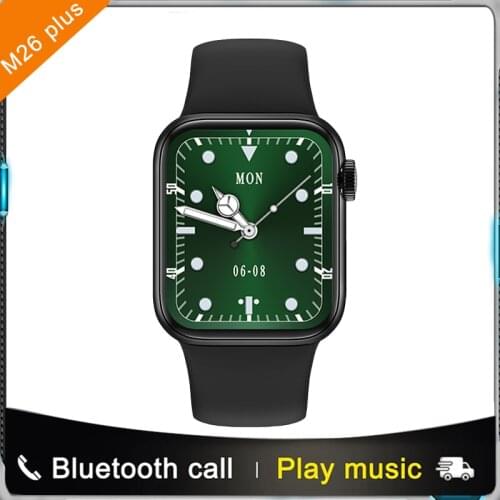 M26Plus Smart Watch Men Women 1.77inch IWO15 M26 Plus Watch Bluetooth Call Wireless Charger Fitness Watches PK IWO 13 W66 HW22