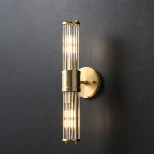 Modern Home Led Wall Lamp Clear Crystal Minimalist Bedside Living Room Background Wall Decoration Sconce Lighting Fixtures E14