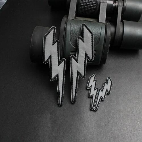 1 Pairs Lightning Reflective Patches College Student Couple For Hat Clothes Backpack Tactical Sticker Chapter Velcro Decorative