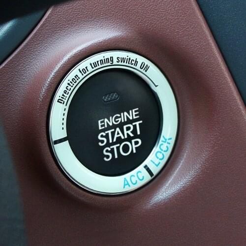 Luminous Car Engine Start Stop Ignition Trim Cover for Lada Granta Kalina Priora Ford Focus Renault Duster Mazda 3 6 CX-5 Nissan