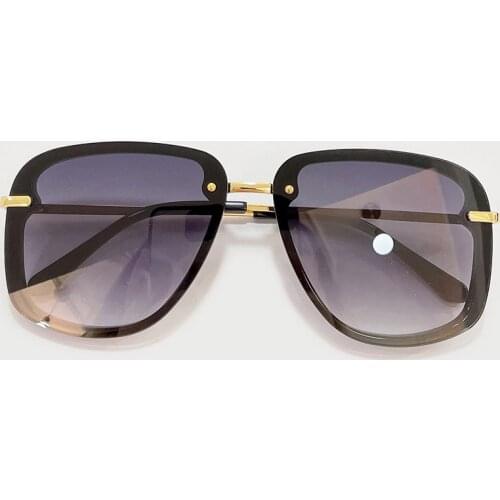 Vintage Rimless Gradient Sunglasses Women Luxury Brand Women Square Sun Glasses Fashion Female Shades Oculos