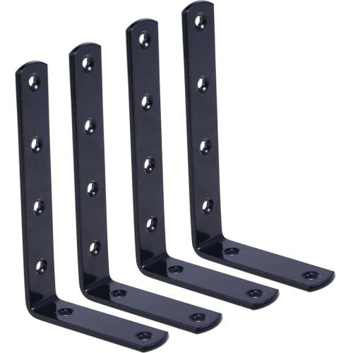 Iron Art Heavy Duty Practical L Shaped Angle Bracket Corner Brace Support Shelf for Home Living Room Coffee Shop Kitchen