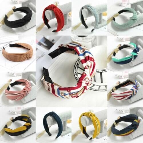 Style 18 Women 2019 Fashion Womens Headband Twist Hairband Bow Knot Cross Tie Headwrap Hair Band Hoop New