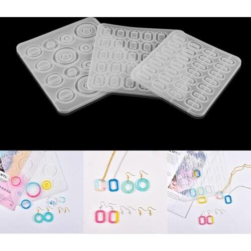 1pcs Crystal Epoxy Resin Mold Earrings Pendants for Resin Boho Chic Earrings Resin DIY Crafts Handmade Decorative Jewelry Making