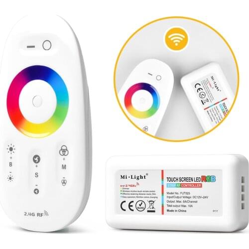 2.4GHz FUT025 RGB Led Controller Set Touch Screen Wireless For Color Changing Strip Light Brightness Adjustable