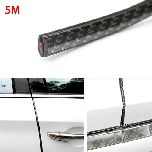 5m U-shape Strip Seal Car Door Edge Trunk Edge Strip Seal U-shape Rubber Anti Collision Decoration Protection Strip Car Styling