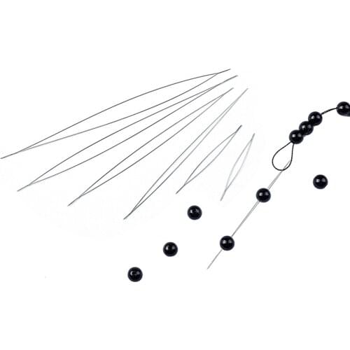 5pcs Stainless Steel Open Needle Curved Beading Needle Pins DIY Bracelet Necklace Beads Jewelry Making Tools Pins Accessories