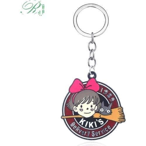 RJ Kikis Delivery Service Keychain Witch Kiki CAT JIJI Figures Pendant Choker Keyring kids Gift Jewelry