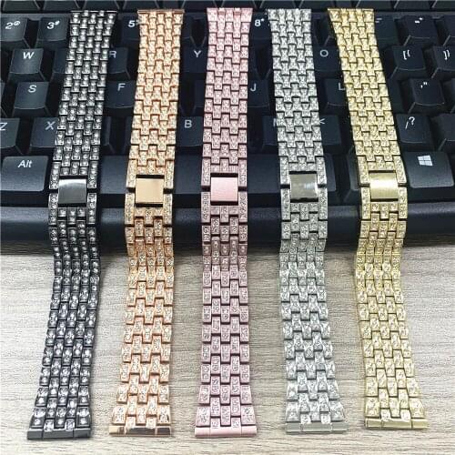 Diamond Bling Fashion Strap for GarminActive/Vivoactive 4 22MM Watch Band Metal Bracelet for Samsung Galaxy 3 45mm/46mm/Gear S3
