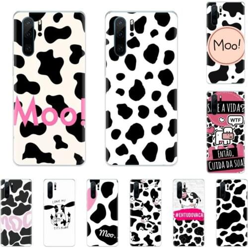 Cow Print Black White Phone Case For Huawei NOVA 2 2i 2s 3i 4 4e 5 plus P10 lite 20 P20 pro honor10