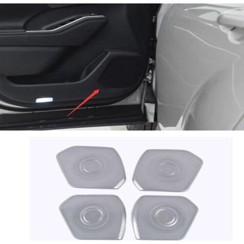 For Toyota Highlander 2021 2022 Steel New Door Loud Speaker Decorative Cover Trim Sticker Car Styling Interior Accessorie