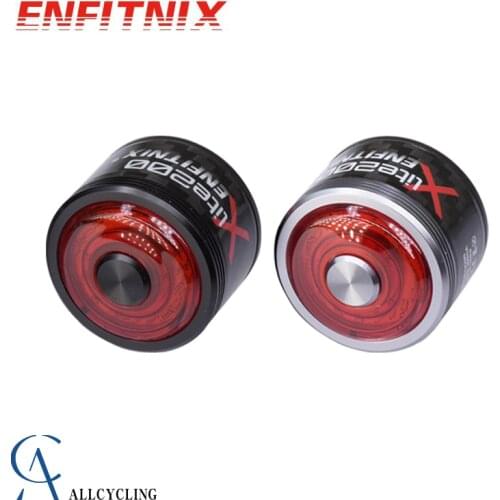 Enfitnix Newest Xlite200 Smart Bike Tail Light Carbon Fiber Ultralight Bright LED Warning Night Light Automatic Brake Rear Lamp