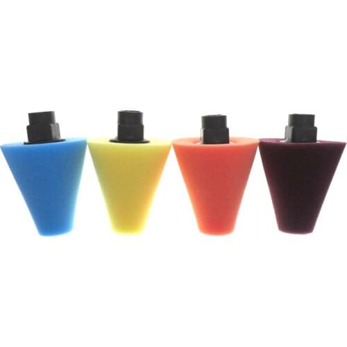 Car Care Cleaning Tools Power Drill Tool Set Sponge Polishing Pad Cone Shaped Car Buffing Pads For Car Wheel Hub Cleaning