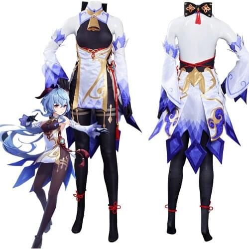 Game Genshin Impact - GanYu Cosplay Costume Jumpsuit Outfits Halloween Carnival Suit Girl Long Dress