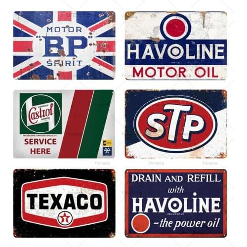 Gulf Gasoline Motor Tin Sign Plaque Metal Poster Wall Decor Garage Man Cave Pub Bar Gas Station Vintage Shabby Chic Decoration