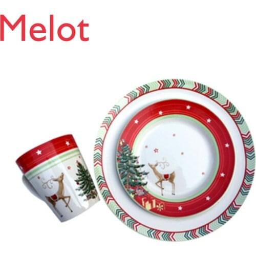 Ceramic Popular Dishes Plates Mugs Porcelain Christmas Gift Dinnerware Set