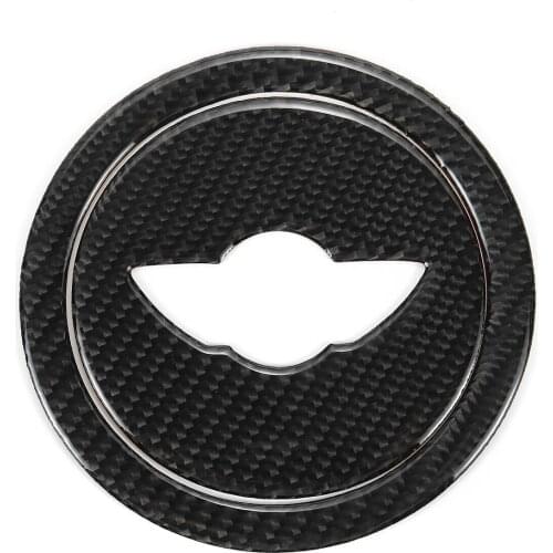 Carbon Fiber Steering Wheel Stickers Cover Trim for BMW MINI Cooper S JCWR55 R56 R57 R58 R59 R60 R61 2007-2013