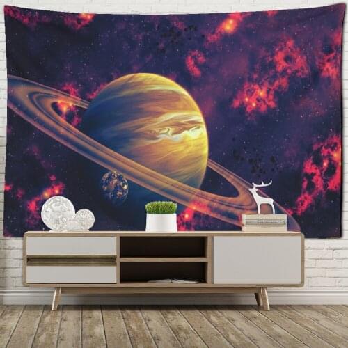 Space Planet Tapestry Wall Hanging Gypsy Psychedelic Hippie Bohemian Science Fiction Art Mandala Home Decor