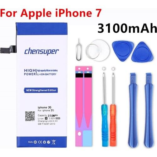 New Lithium Battery For Apple 6plus 6splus 7G 7plus Replacement Batteries Internal Phone Bateria 3100mAh 4000mAh + Free Tools