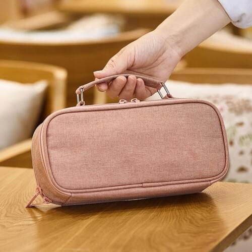 Pencil Bags Pencil Case Sturdy 5 Compartments Canvas Office Storage Organizer for Students School Office Supplies