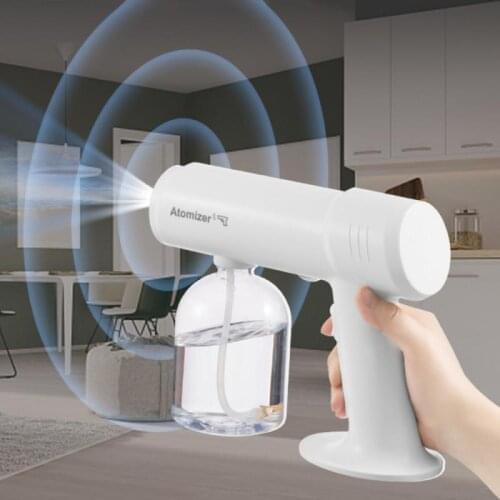 500ml Rechargeable Wireless spray gun Disinfection gun Adjustable nozzle Hand held for Home bedroom kitchen garden car OfficeUSB