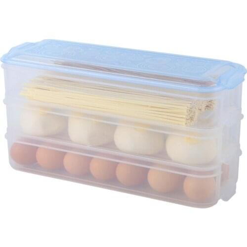 Plastic Storage Bins Refrigerator Storage Box Food Storage Containers With Lid For Kitchen Fridge Cabinet Freezer Desk Organizer