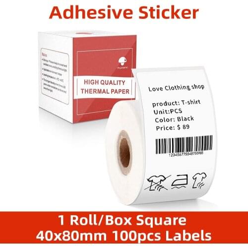 Phomemo M110 M200 Papel Label Printer Round Square Paper Sticker Multi-Purpose Label Tape Self-Adhesive Thermal Paper Printer