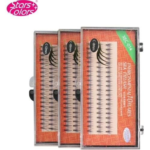 Stars Colors 10 Flairs Professional False Eyelash Hand Made Imitate Mink Eyelashes Natural Soft Fake Eyelash Thick Lashes