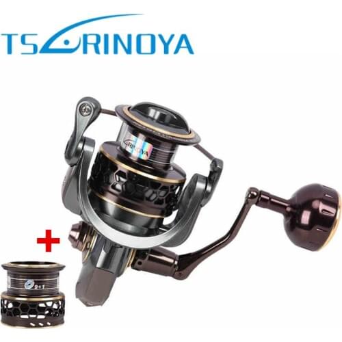 TSURINOYA JAGUAR 4000 5000 Spinning Reel 5.2:1/9+1BB Two Metal Spool Lure Fishing Reel Moulinet Peche Carretilhas De Pesca Wheel