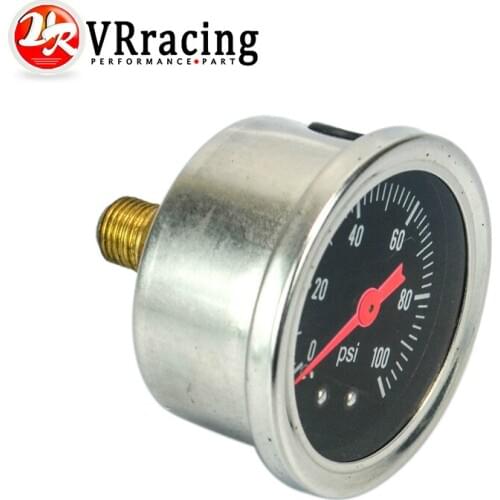 VR - Fuel Pressure Gauge Liquid 0-100 psi / 0-160psi Oil Pressure Gauge Fuel Gauge Black / white Face VR-OG33
