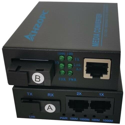 High quality 1 optical 2 electrical POE ethernet media converter 2 ports 100 gigabit fiber original single mode