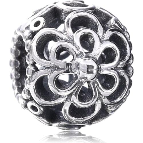 Ajax 100% S925 Sterling Silver Flower-shaped Beads Suitable for Ladies