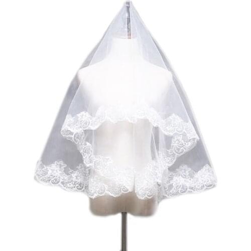 1.5/2/3/5M 1 Layer Women Bridal White Ultra Long Wedding Tulle Veil Wide Embroidered Hexagonal Floral Applique Edge Solid W0YA