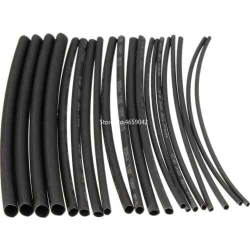 20pcs 100mm Black Color 2:1 Polyolefin H-type Heat Shrink Tubing Tube Sleeving 5 Specifications 1mm 2mm 3mm 4mm 5mm