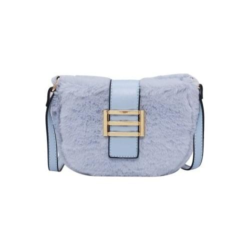 2019 new luxury Korean style versatile fluffy small bag womens messenger bag charming fashion saddle bag