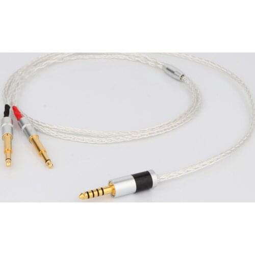 4.4MM Balanced OCC Silver Plated HiFi Cable for MEZE99 Classics 99neo NEO NOIR Headphone for Sony WM1A, NW-WM1Z, PHA-2