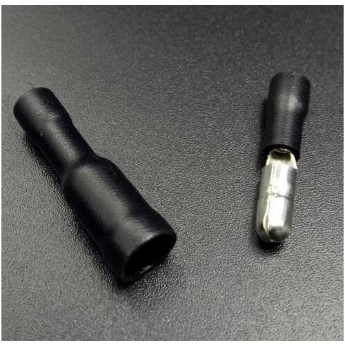 50 X Black Male Female Bullet Connector Crimp Terminals Wiring