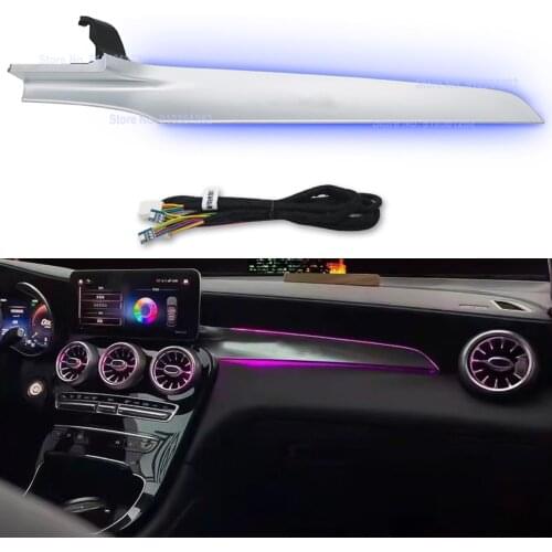 For Mercedes Benz C Class w205 GLC X253 2015-2019 Atmosphere light passenger trim led light in Co-pilot ambient light stripes