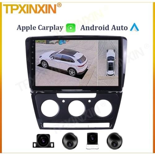 6+128G For Skoda Octavia 2 A5 2008 2013 Android Car Radio with Screen GPS Voice Control Stereo System Bluetooth Multimedia Viedo