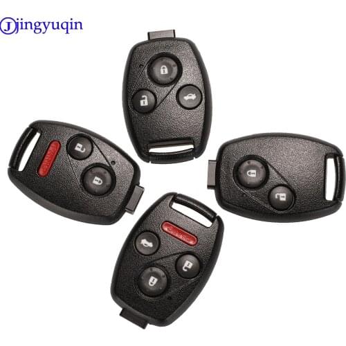 Jingyuqin With Rubber Pad Car Key Remote Fob Cover For Honda Accord CRV Pilot Civic 2003 2007 2008 2009 2010 2011 2012 2013