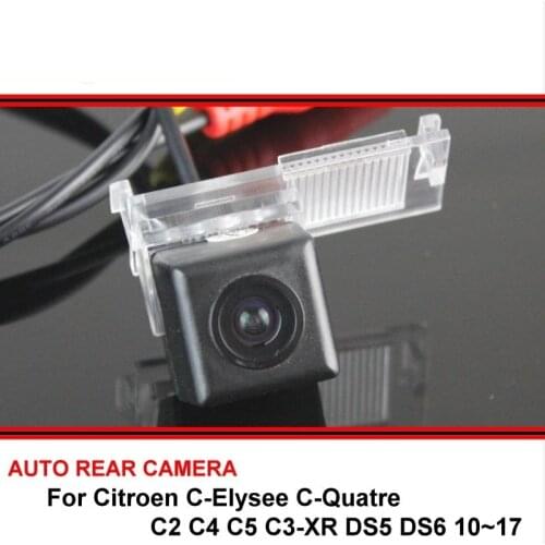 For Citroen C-Elysee C-Quatre C2 C4 C5 C3-XR DS5 DS6 10~17 Night Vision Car Reverse Backup trasera Parking Rear View Camera SONY