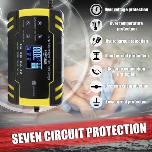 Mini Size Portable 12V/24V Car Cell Charger Adapter Power Motorcycle Auto Cell Charger with Digital Display