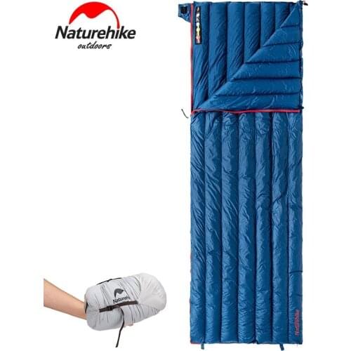 Naturehike Goose Down Envelope Sleeping Bags Outdoor Cold Weather Splicing Single Camping Ultralight Light Sleeping Bag