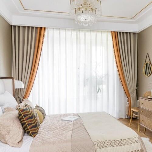 AS Simple modern light luxury atmosphere high-end European home decoration customization Curtains for Living dining room bedroom