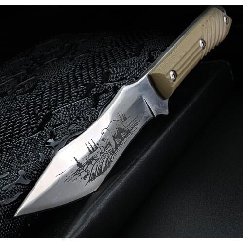 XUAN FENG Outdoors straight knife Self-defense High hardness small short straight knife Multifunctional camping knife