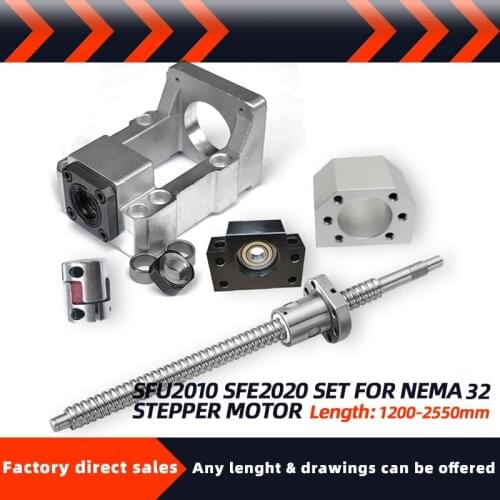 SFU2010/2020 L=1200-2550mm +HM15-80(Cast aluminum) BF15 +Plum coupling XB30*40 +Coupler DSG20H for cnc parts